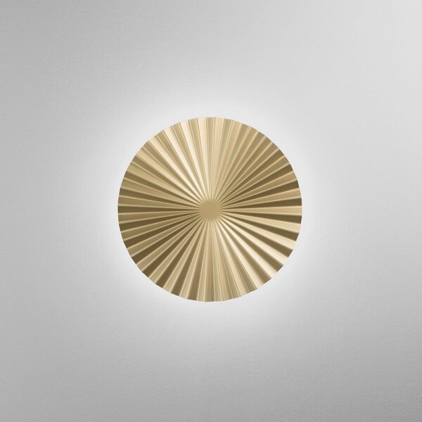 Luce Ambiente Design Aplică de perete cu LED Anadara, aurie, Ø 50 cm, metal, CCT, Auriu / Alamă, Camera de zi / sufragerie, Aluminiu