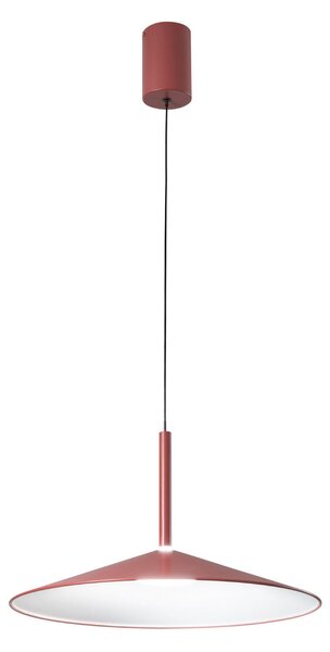 Luce Ambiente Design Lampă suspendată LED Khan, roșie, Ø 48 cm, metal, CCT, Roșu, Camera de zi / sufragerie, Metal, Modern