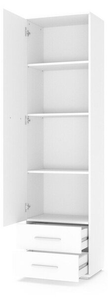 Raft Cirveso 106, Alb lucios, Stejar Sonoma, PAL laminat, 200x60x40cm, 51 kg