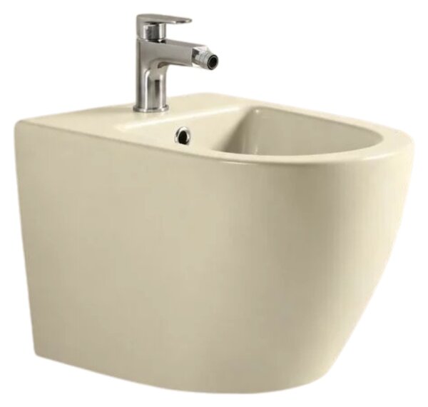 Set vas WC si bideu suspendat, Fluminia Ricci, cappuccino