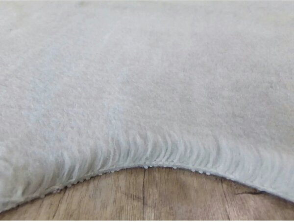 Covor POST PLUSH, 80x120 cm, forma atipica, poliester, gri deschis