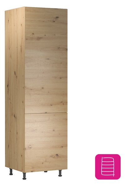 KONDELA Dulap alimentar cu rafturi, stejar artizanal, universal, LANGEN D60R
