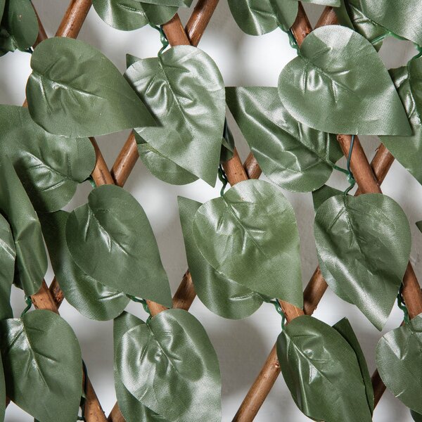 Outsunny Panouri Decorative cu Plante Artificiale, Ecran Expandabil pentru Intimitate, Ideal pentru Balcon/Verandă, 8 Piese, Verde | Aosom Romania