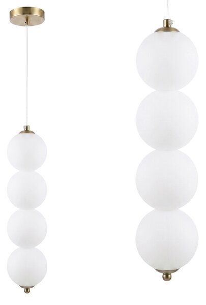 Lampă de plafon suspendată LED LHJ118-4CP aur periat
