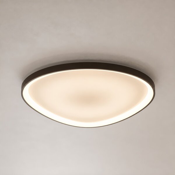 Lucande Plafonieră LED Asken, 61 cm, maro, CCT, dimabil, reglabil, Maro / Rugină, Hol, Aluminiu, Modern