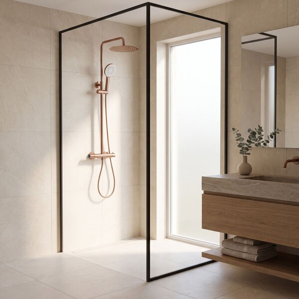Coloana de dus cu termostat Drop Brush Copper