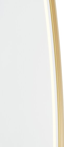 Oglinda de baie aurie cu LED cu dimmer oval - Miral