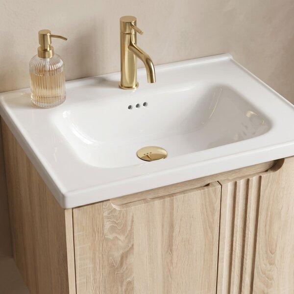 Dulap baie cu lavoar Rea Rivo DB86-60L-3 Light 60cm