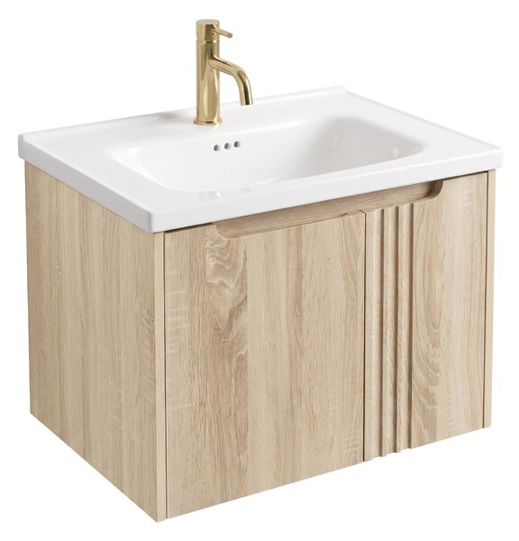Dulap baie cu lavoar Rea Rivo DB86-60L-3 Light 60cm