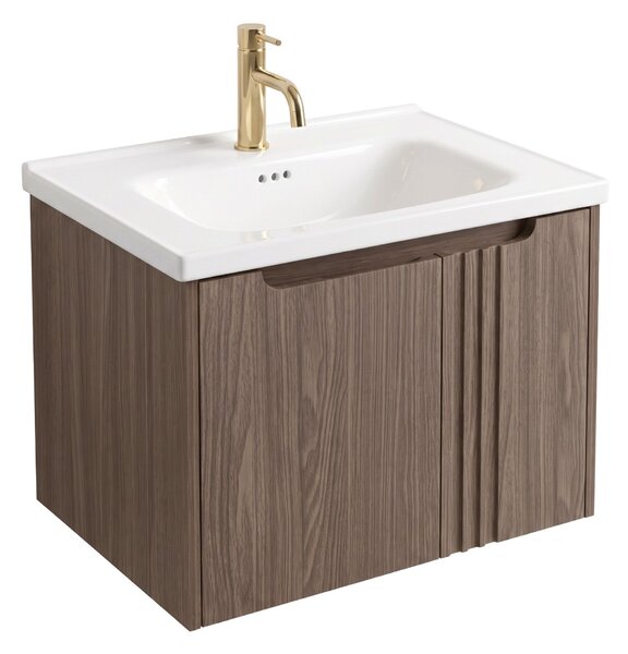 Dulap baie cu lavoar Rea Rivo DB86-60L-1 Dark 60cm