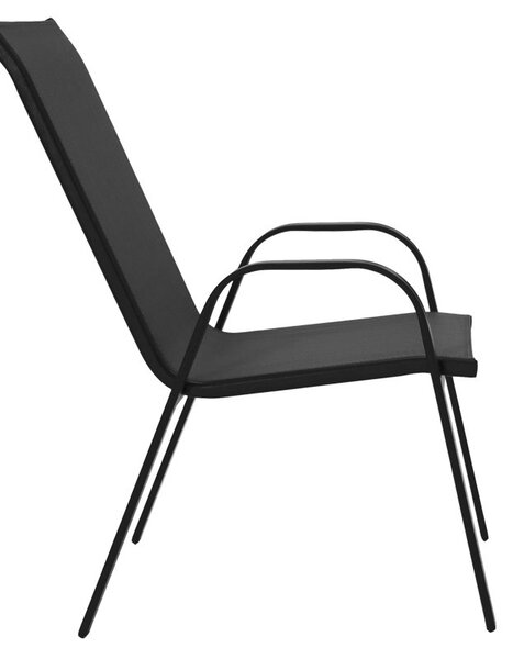 Scaun de Gradina Model Calan, Negru - Gri