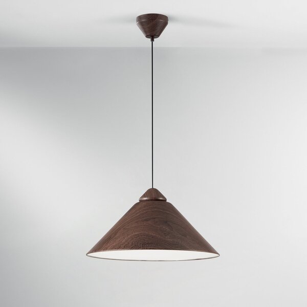 Luce Ambiente Design Lampă suspendată Big Bang maro-castaniu/alb, Ø 49 cm, metal, reglabil, Maro / Rugină, Camera de zi / sufragerie, Metal, Modern