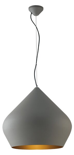 Luce Ambiente Design Lampă suspendată Tholos, gri/auriu, Ø 52 cm, metal, reglabil, Gri, Camera de zi / sufragerie, Metal, Modern