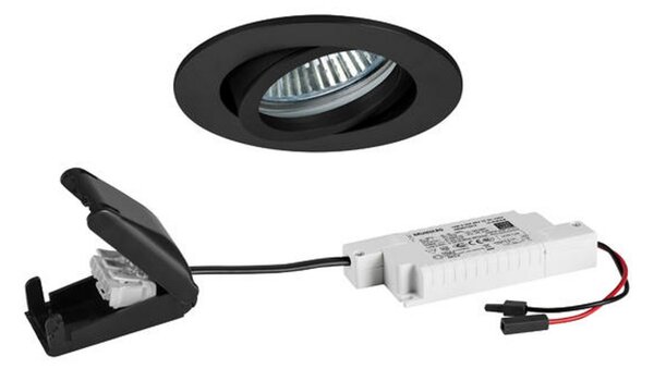 BRUMBERG BB18 dim2wam RC cutie conectare negru mat, reglabil, Negru, Hol, Aluminiu, Plafon încastrat