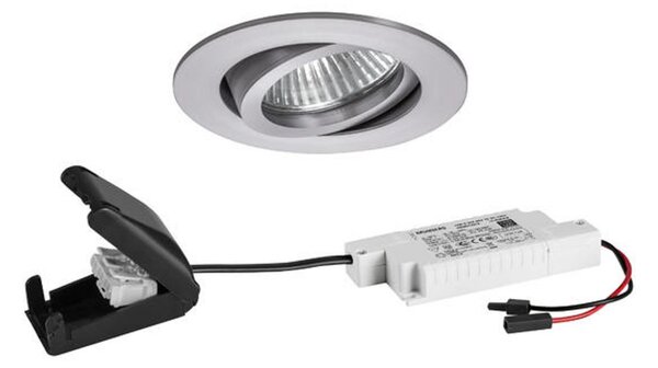 BRUMBERG BB18 dim2wam RC cutie conectare alu mat, reglabil, Metalic, Hol, Aluminiu, Plafon încastrat