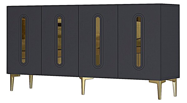 Dulap Randy 150 (antracit + auriu). Promo -20%. 1153641