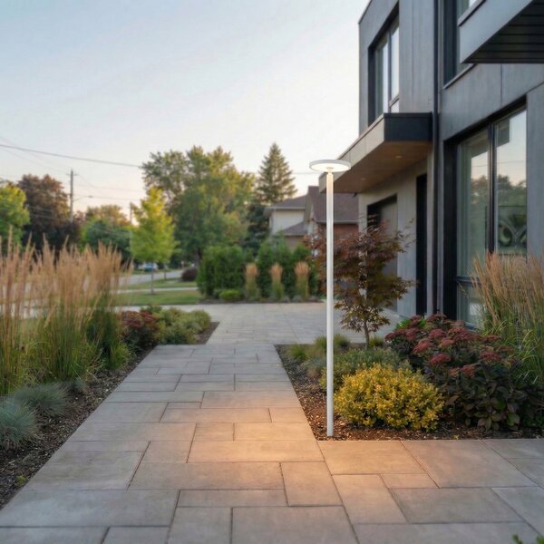 Lămpi de exterior Lucande, Akito, Alb, Aluminiu, Modern