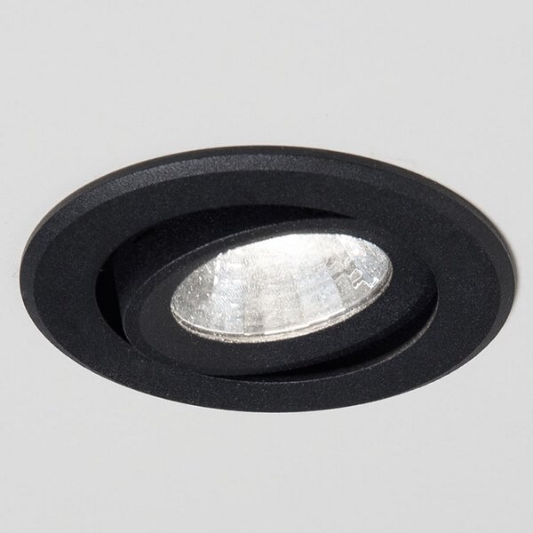 Molto Luce Agon Rotund LED cu LED-uri încastrate 3.000K 40° negru, Negru, Hol, Metal, Modern, Plafon încastrat