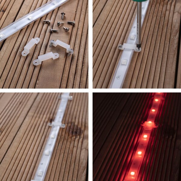 Paulmann SimpLED Outdoor Strip RGB transparent 5m, reglabil, Transparent, Plastic