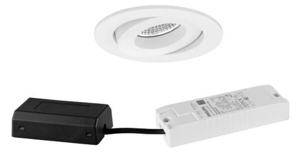 BRUMBERG BB33 încastrat DALI cutie conectare alb, reglabil, Alb, Camera de zi / sufragerie, Aluminiu, Plafon încastrat