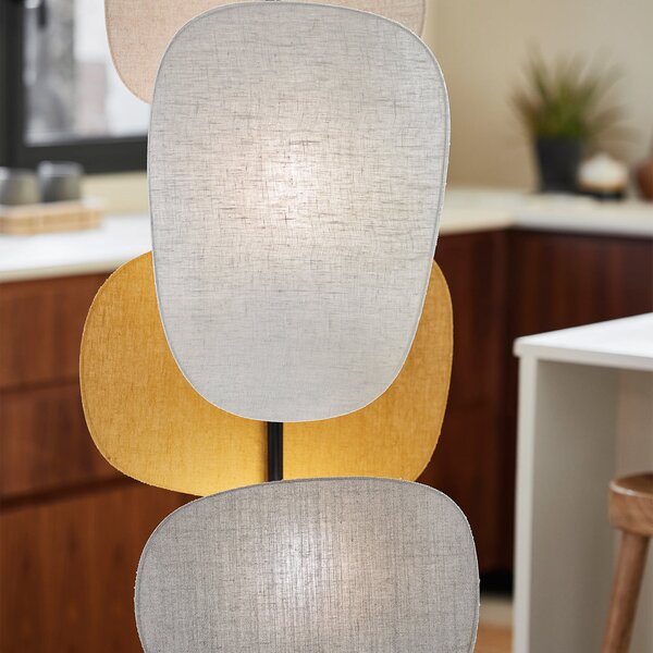 MARKET SET lampadar Screen 70's, multicoloră, in, 174 cm, Multicolor, Camera de zi / sufragerie, Țesătură / Textil, Design