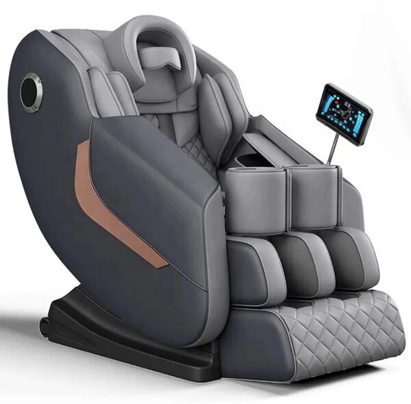 Fotoliu de Masaj GAIUS ULTRA PREMIUM – Tehnologie, Relaxare și Eleganță - AI Voice, Incalzire, Zero Gravity, difuzoare Bluetooth, Gri