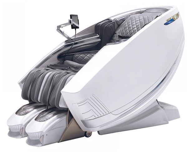 VIGOSPACEWALK Fotoliu de masaj 4D – relaxare inteligentă, din cap până-n picioare, scanare corporală, Zero Gravity, încălzire lombară, difuzoare Bluetooth, încărcare wireless