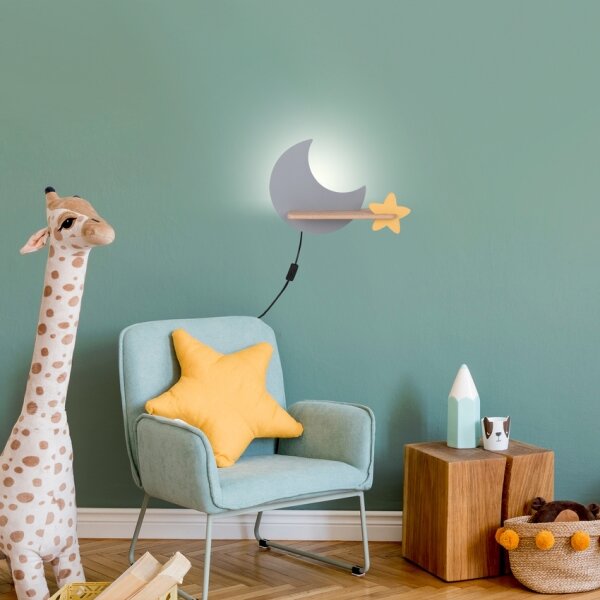 Aplică LED cu raft pentru copii MOON LED/5W/230V