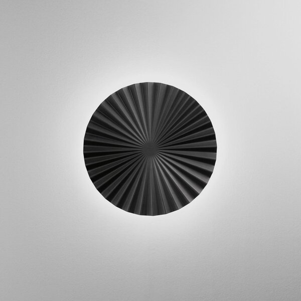 Luce Ambiente Design Aplică de perete cu LED Anadara, negru, Ø 50 cm, metal, CCT, Negru, Camera de zi / sufragerie, Aluminiu