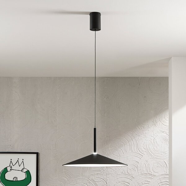 Luce Ambiente Design Lampă suspendată LED Khan, negru, Ø 48 cm, metal, CCT, Negru, Camera de zi / sufragerie, Metal, Modern