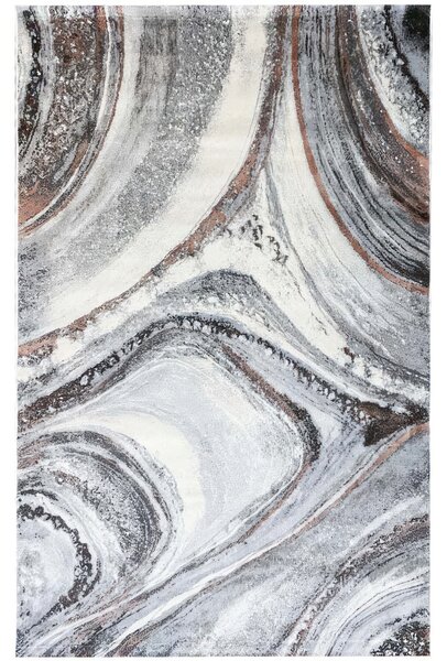 Covor Gri, Roz pudrat, Marimi Variate, Model Modern, Material Polipropilena, Polyester