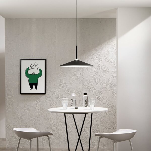 Luce Ambiente Design Lampă suspendată LED Khan, negru, Ø 48 cm, metal, CCT, Negru, Camera de zi / sufragerie, Metal, Modern