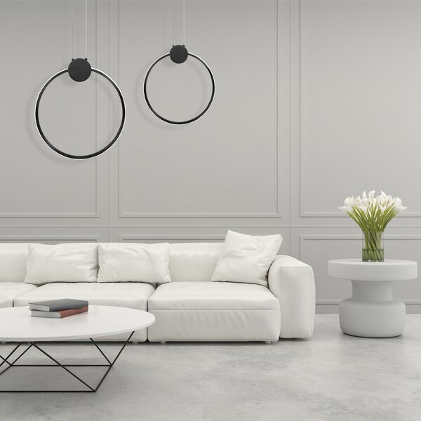Lampă de tavan LED APP1398-CP BLACK 50cm