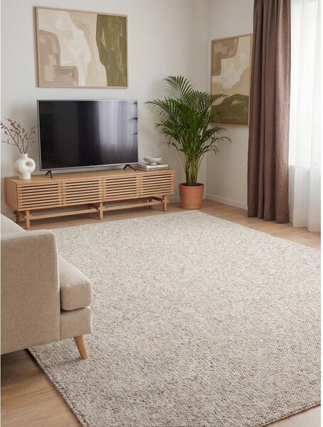 Covor gri/crem lavabil 240x340 cm Rocco Dark Cream – Elle Decoration