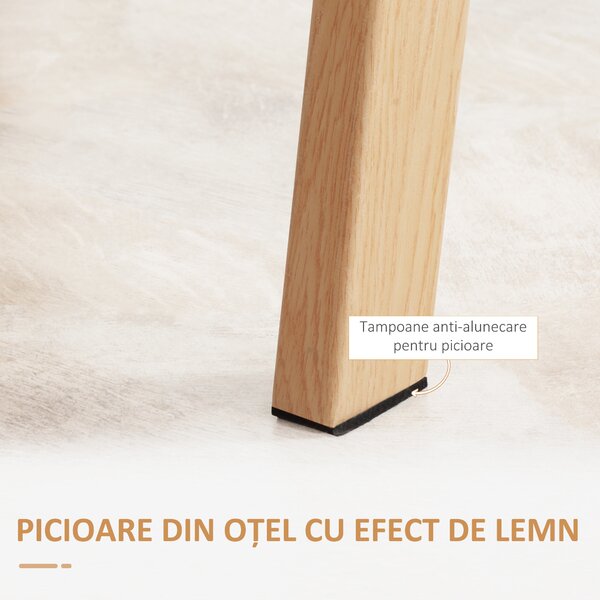HOMCOM Masă sticla dreptunghiulară pentru 4 Persoane din Oțel cu Blat din Sticlă Securizată 150x75x76 cm | Aosom Romania