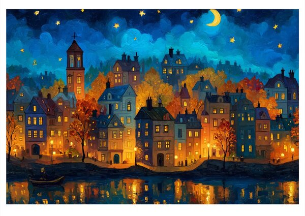 Tablou peisaj nocturn magic