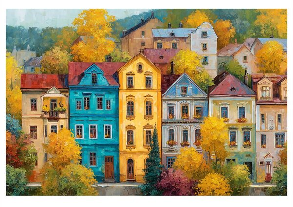 Tablou farmecul toamnei pe stradă