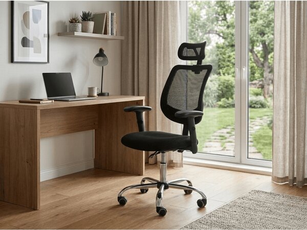 Scaun de birou negru FLEXISEAT Q-118RC