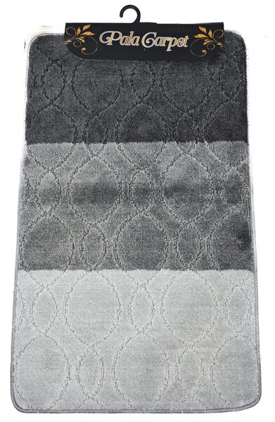 Set covorase de baie 3 piese antiderapante - Gri 60x100 cm