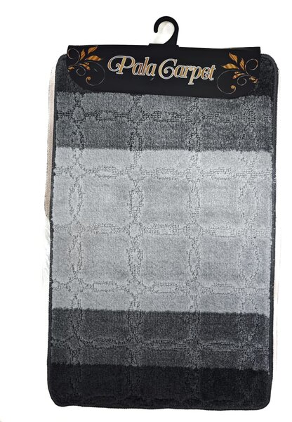 Set covorase de baie 3 piese antiderapante - Gri 50x80 cm