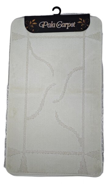 Set covorase baie 3 piese antiderapante Model Abstract , Crem 50x80cm