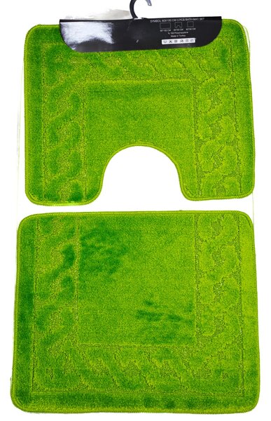 Set covorase baie 3 piese Verde 60x100cm
