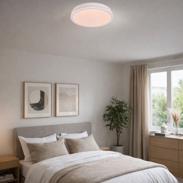 Rabalux 71413 - Lampă de tavan LED dimabilă CORLET 23W/230V 3000-6500K diam. 38,5 cm albă + telecomandă
