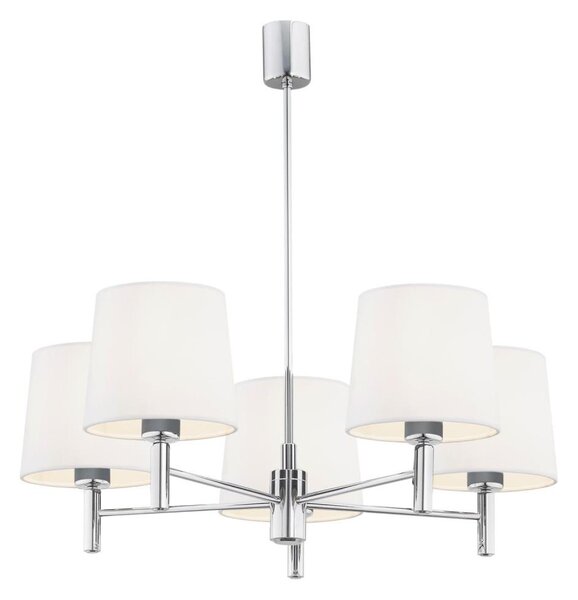 Brilagi - Lustru pe tijă MONTE 5xE27/60W/230V crem/crom lucios