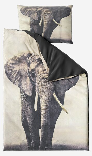 Lenjerie de pat din microfibra 3D ELEPHANT gri Dimensiune lenjerie de pat: 70 x 90 cm | 140 x 200 cm