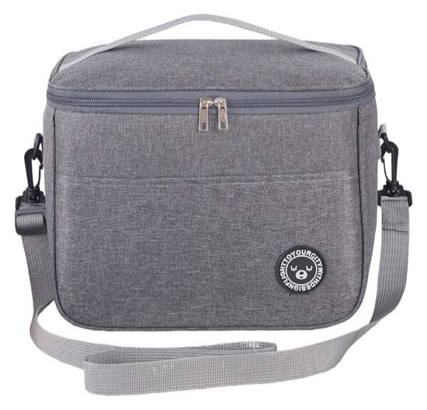 Geantă termică pentru transportul alimentelor, LUNCH BOX, 29x20x21 cm, gri