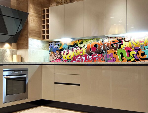 Fototapet pentru bucătărie - graffiti 180 x 60 cm