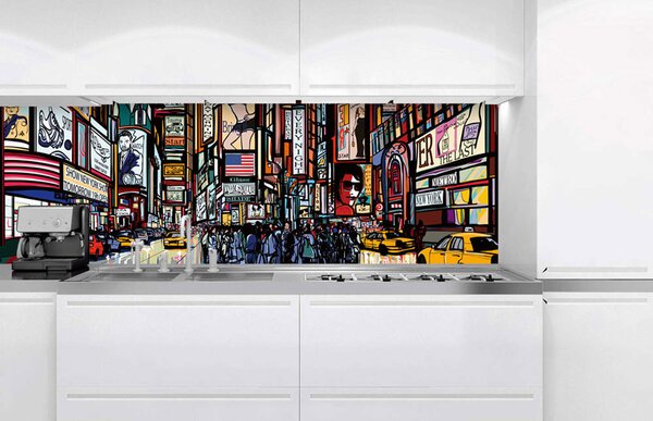 Fototapet pentru bucătărie - times square 180 x 60 cm