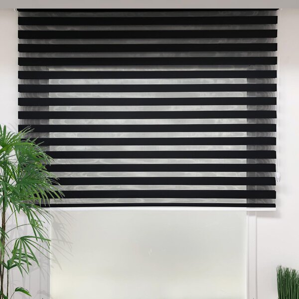 Jaluzea tip rulou Lizbon - Black (180 x 200), negru, poliester 100%
