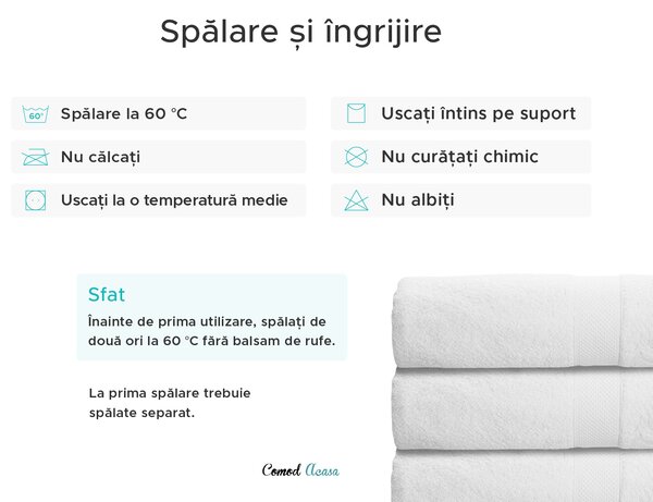 Prosop din bumbac Culoare Galben, DONNA 70x120 cm 100% bumbac